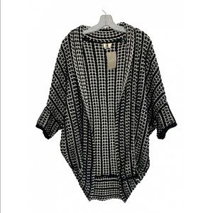 Black/White XS Anthropologie by Moth Knitted Cardigan